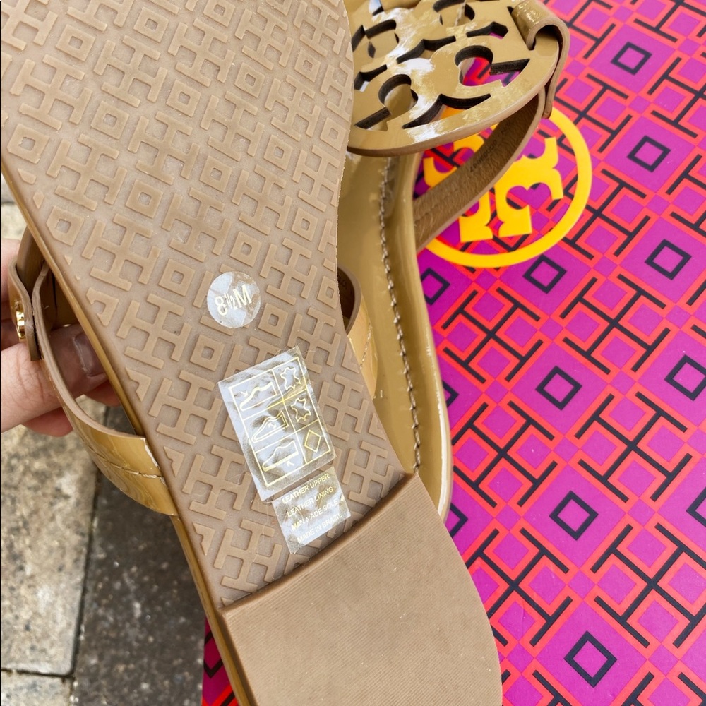 Tory Burch Miller Sandals Flip Flop Sand Tan 7.5 - Picture 3 of 6